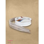 Лента декоративная с полосой и люрексом 25 мм*27 м