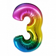 Цифра фольга «Радуга» 40