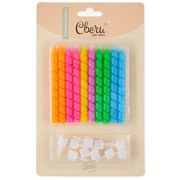 803015 Свечи Спирали, Яркий микс, 0,75*8 + 2 см, 10 шт.