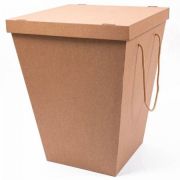Коробка для цветов Крафт с крышкой 270*406*525 мм